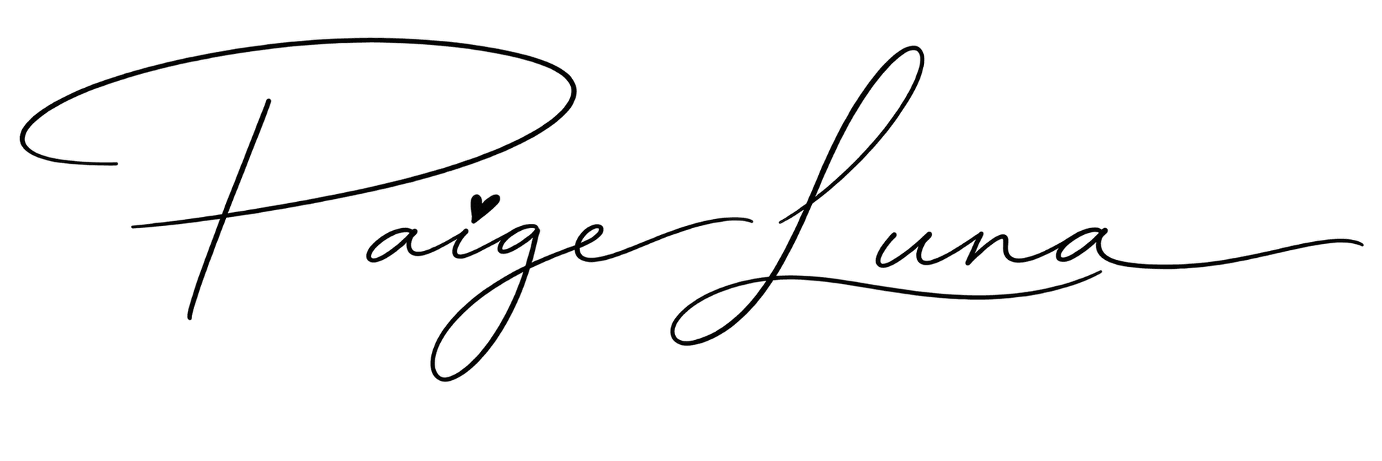 Paige Luna handwritten logo